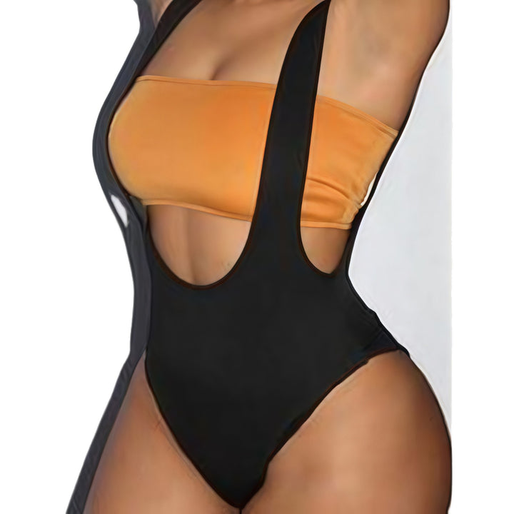 Damen Badeanzug mit modernem Cut-Out-Design und verstellbaren Trägern Drune
