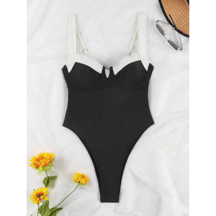 Damen Einteiliger Badeanzug mit stylishen Cut-Outs und breiten Trägern Drune