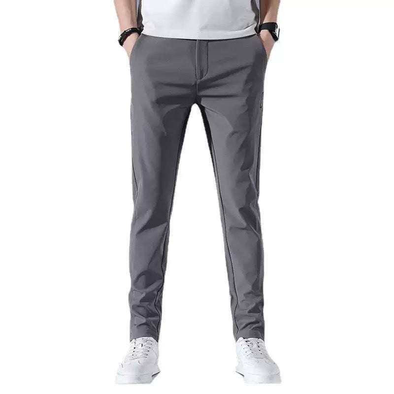 Herren moderne sportliche Chino-Hose mit elastischem Bund und funktionalen Taschen Drune