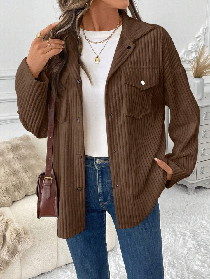 Damen Oversize Kordjacke Drune