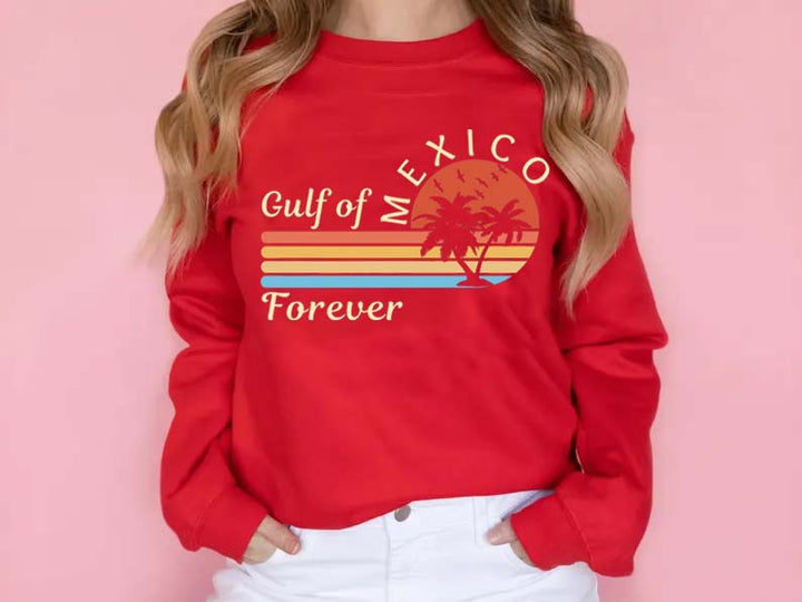 Damen Sweatshirt mit tropischem Grafikdesign und modernem Aufdruck Drune