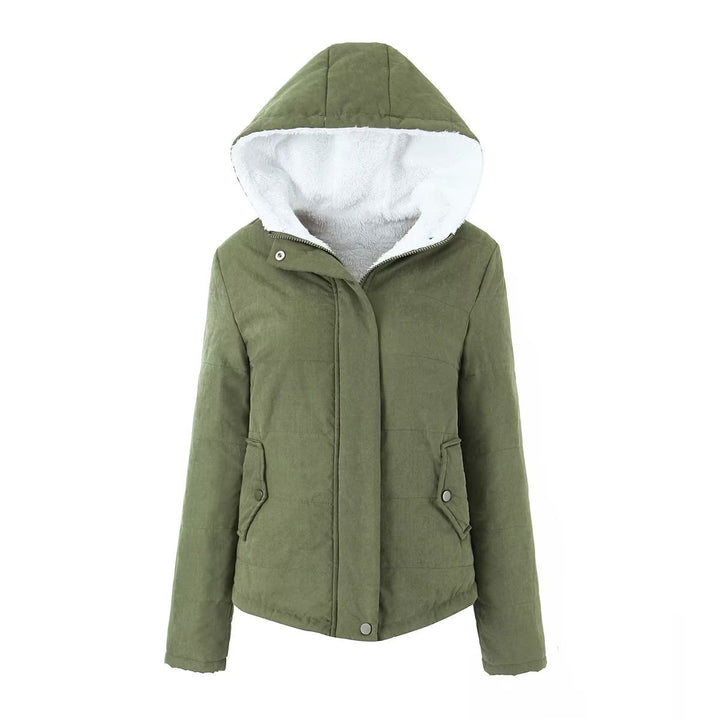 Damen gesteppte Kapuzenjacke mit kuscheligem Futter und praktischen Taschen Drune