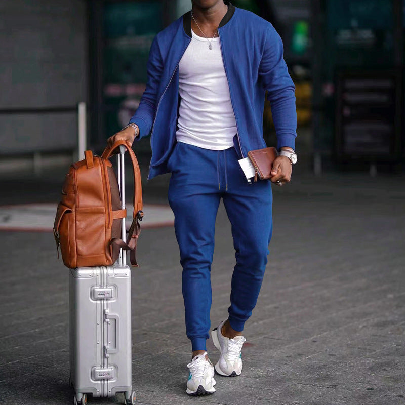 Herren Sportliches Freizeit-Set aus atmungsaktivem Material mit Reißverschluss und praktischen Taschen Drune