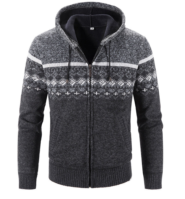 Drune | Gemusterter Hoodie Baumwolle und Polyester Warm und Stilvoll