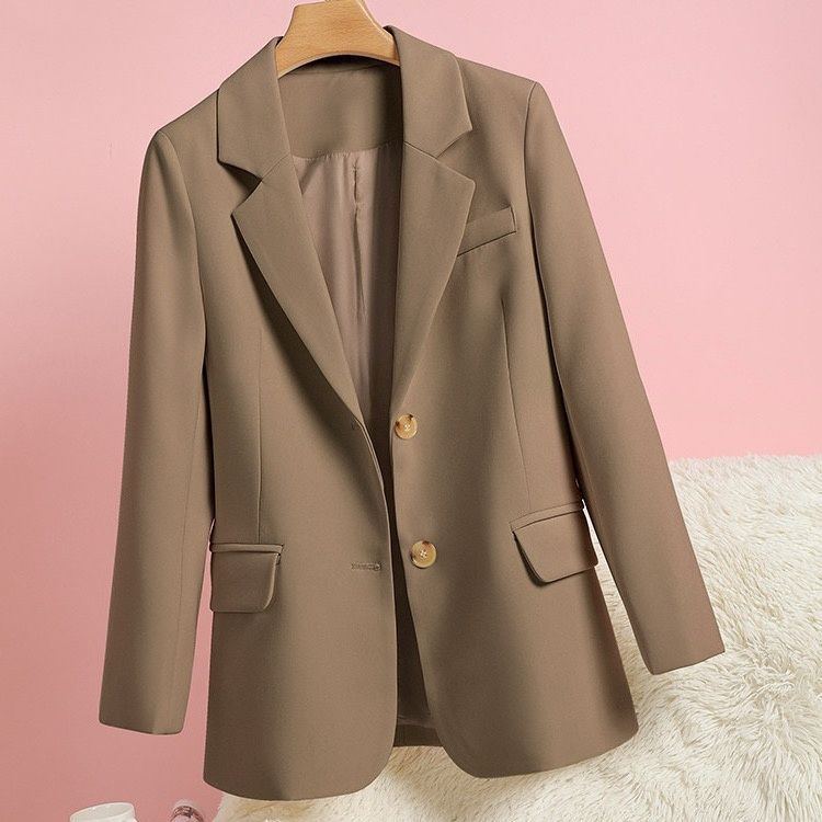 Damen eleganter Blazer mit zeitlosem Schnitt und goldenen Knopfdetails Drune