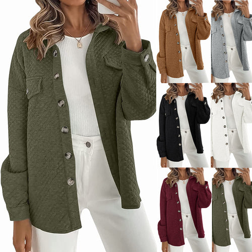 Damen gesteppte Overshirtjacke mit praktischen Brusttaschen und modernem Schnitt Drune
