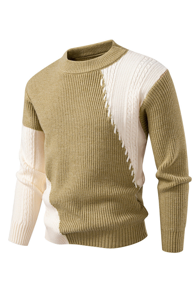 Herren modischer Strickpullover mit einzigartigem Zopfmuster und modernem Design Drune