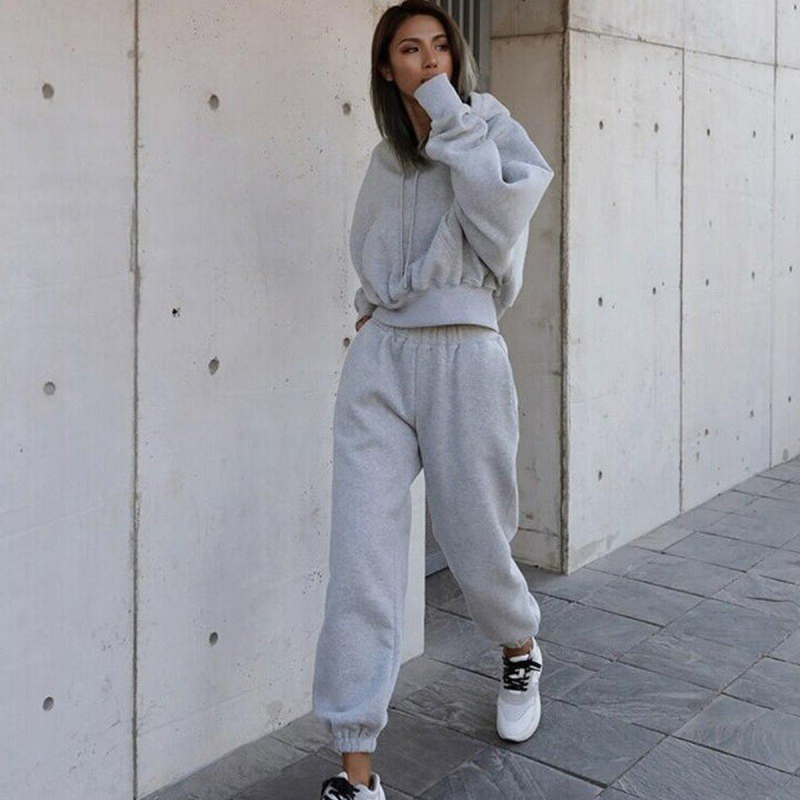 Damen Bequemer Kapuzenpullover mit lässigem Schnitt und praktischen Taschen Drune