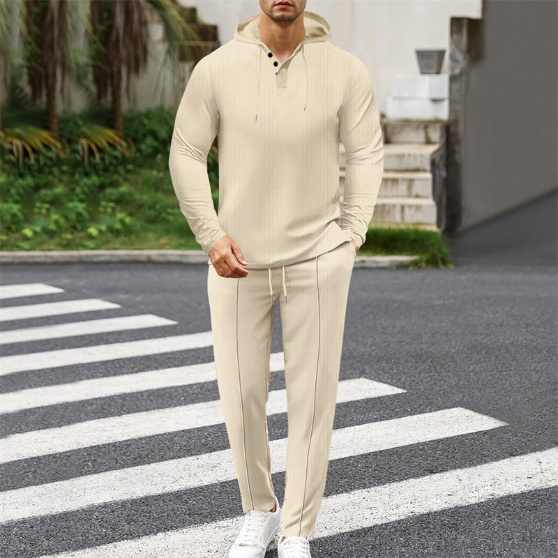 Herren modisches Hoodie-Set mit sportlichem Schnitt und praktischen Funktionen Drune