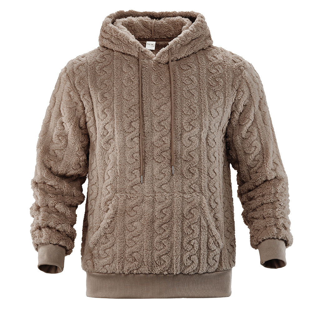 Damen Warmes Kapuzenpullover mit strukturiertem Wabenmuster Drune