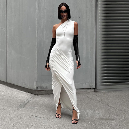 Damen Wickelkleid mit asymmetrischem Saum und figurformendem Design Drune