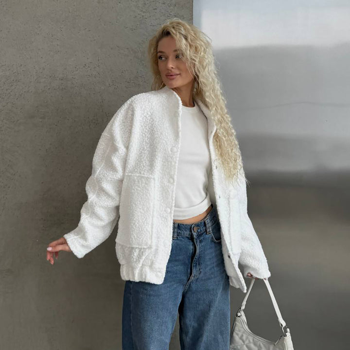 Damen Cozy Strickjacke mit Knopfdetails und weichem Material Drune