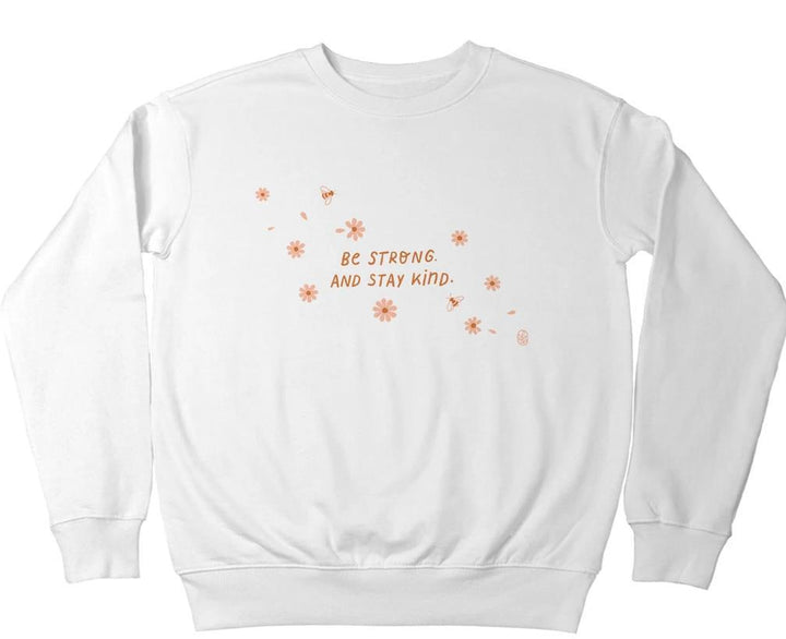 Damen Sweatshirt mit inspirierender Botschaft und floralem Design Drune