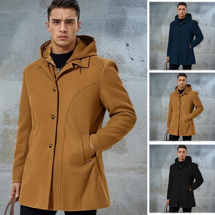 Herren modischer Parka mit praktischer Kapuze Drune