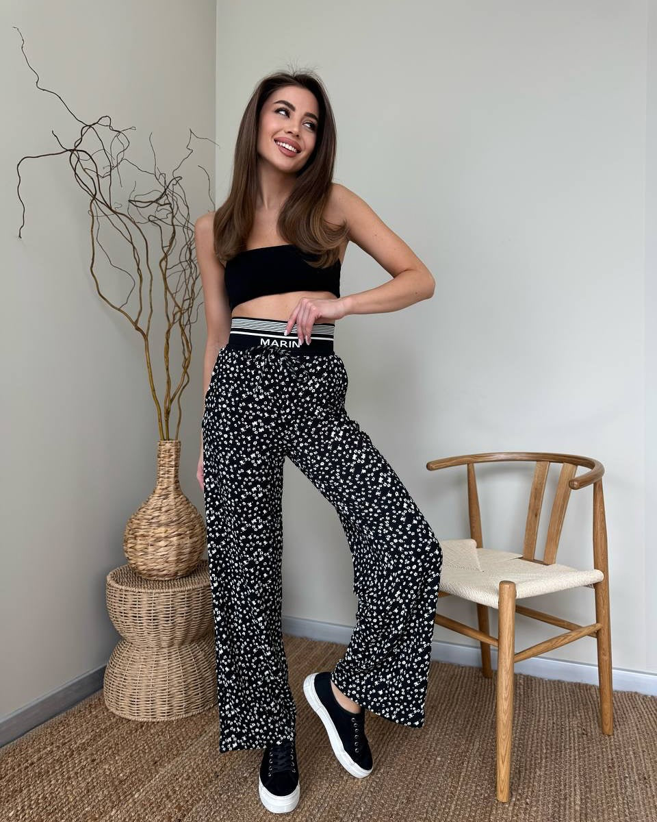 Damen Modische Leoprint Loungehose Drune