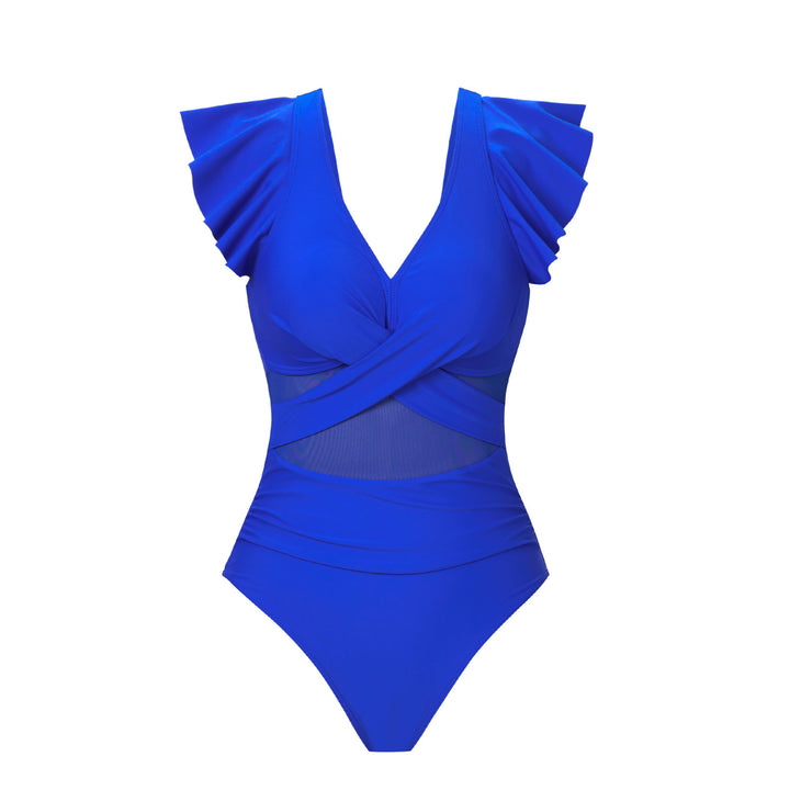 Damen Elegant geschnittener Einteiler mit Rüschendetails Drune