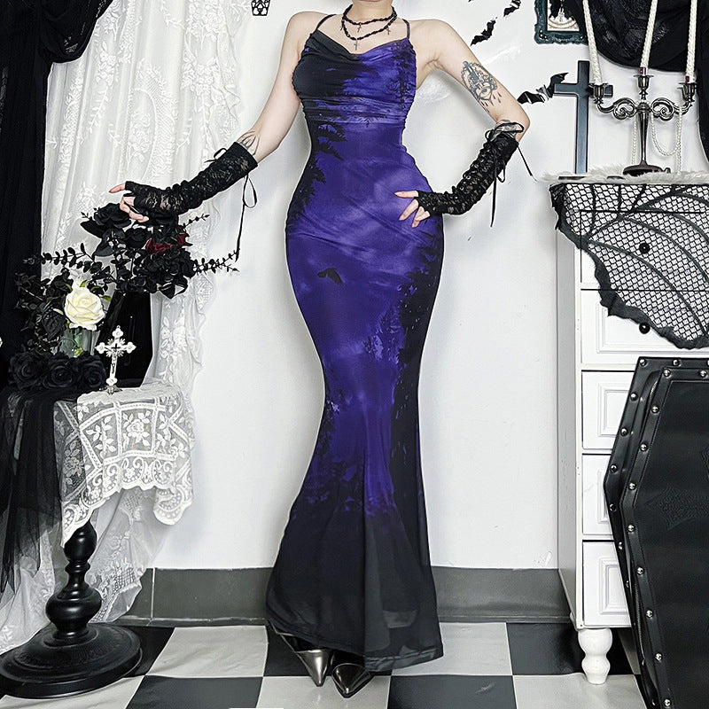 Damen elegantes Maxikleid mit verführerischem Herzausschnitt und raffinierten Lagen Drune
