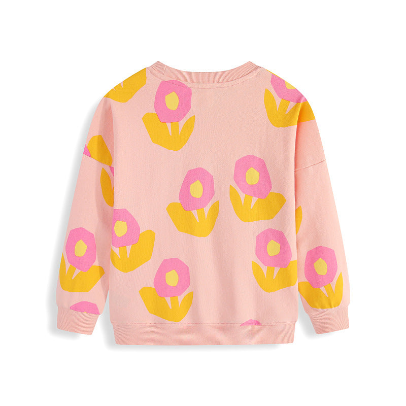 Mädchen Sweatshirt mit floralen Mustern Drune