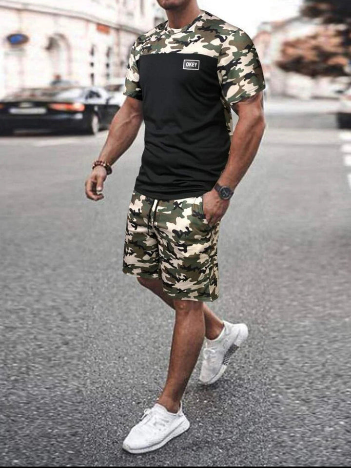 Herren Camouflage Sportanzug mit modernem Design und praktischen Taschen Drune