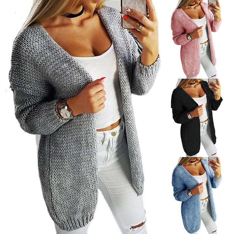 Damen lockerer Strickcardigan mit weichem Material und lässigem Schnitt Drune