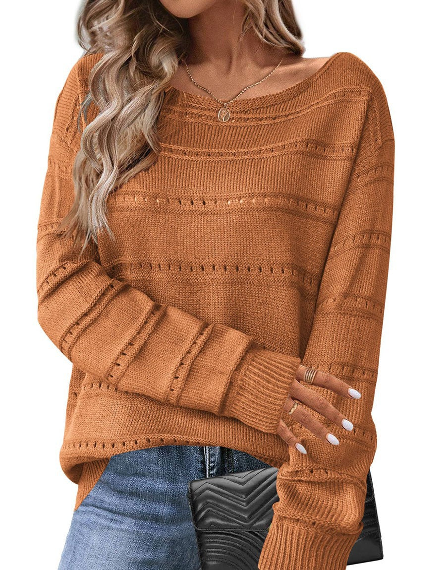 Damen Strickpullover mit luftiger Struktur und weit geschnittenem Design Drune