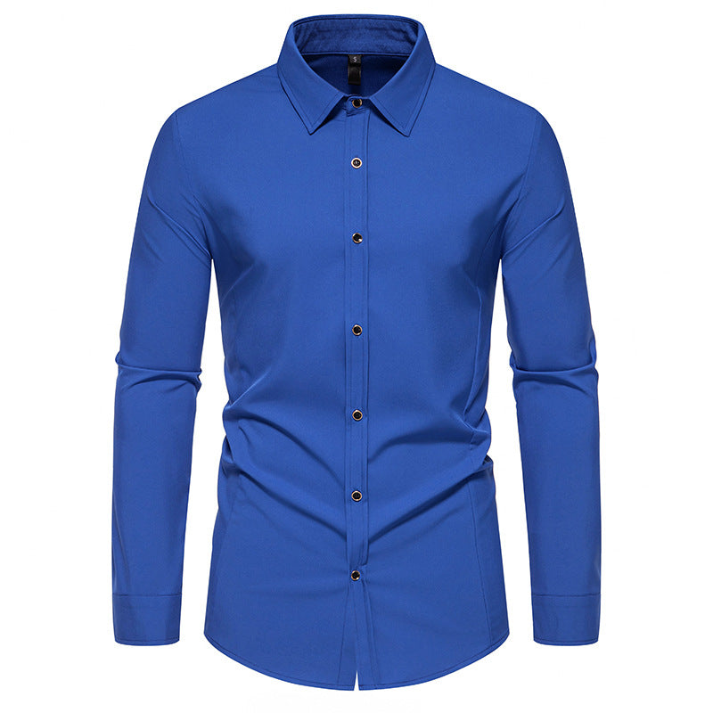 Herren modisches Langarmhemd mit elegantem Schnitt Drune