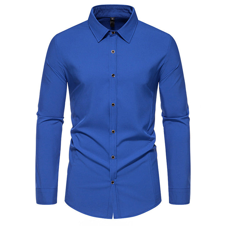 Herren modisches Langarmhemd mit elegantem Schnitt Drune