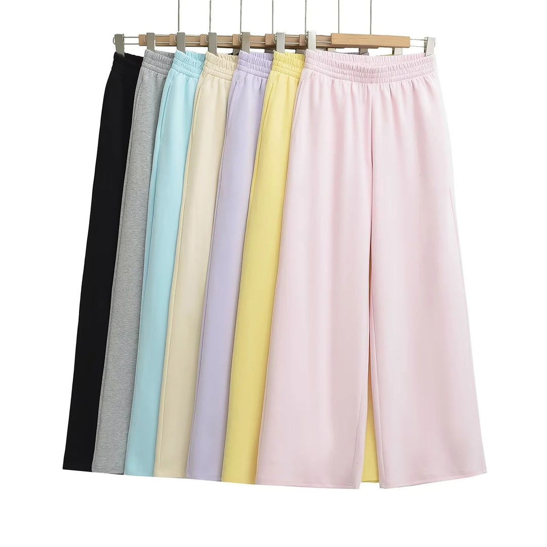 Damen weite Jersey-Hose mit elastischem Bund Drune