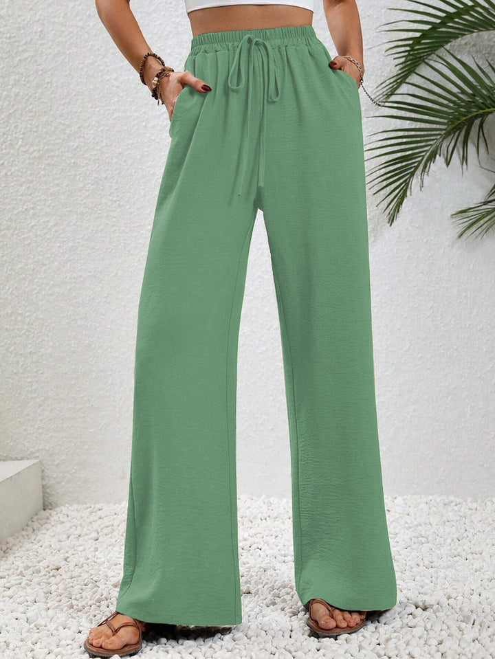Damen Weite Sommerhose mit elastischem Bund und praktischen Seitentaschen Drune