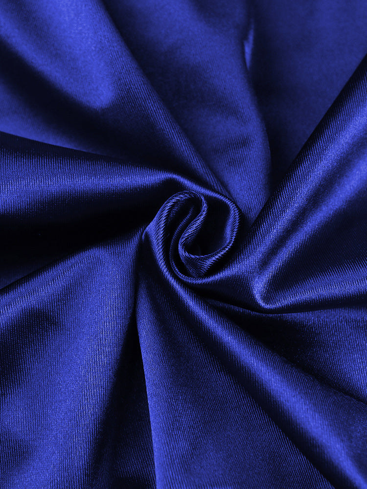 Damen Elegantes Maxikleid mit raffinierter Drapierung und hohem Schlitz Drune