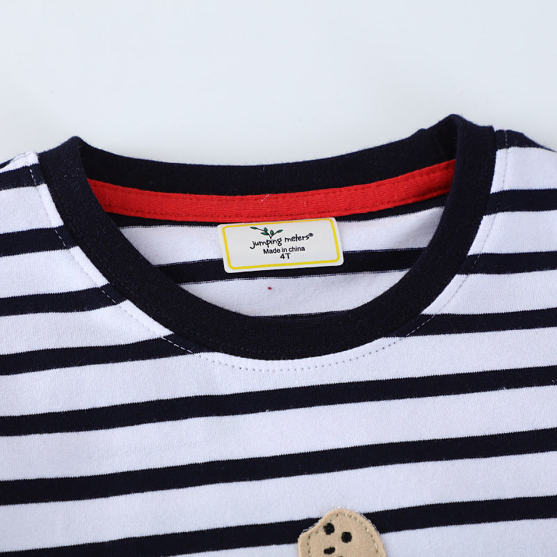 Jungen T-Shirt mit bunten Dinosaurier-Applikationen Drune