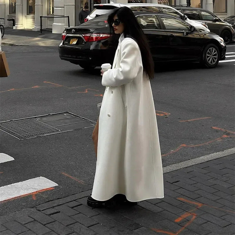Damen Elegante und fließende weite Hose mit passender Blazerjacke Drune