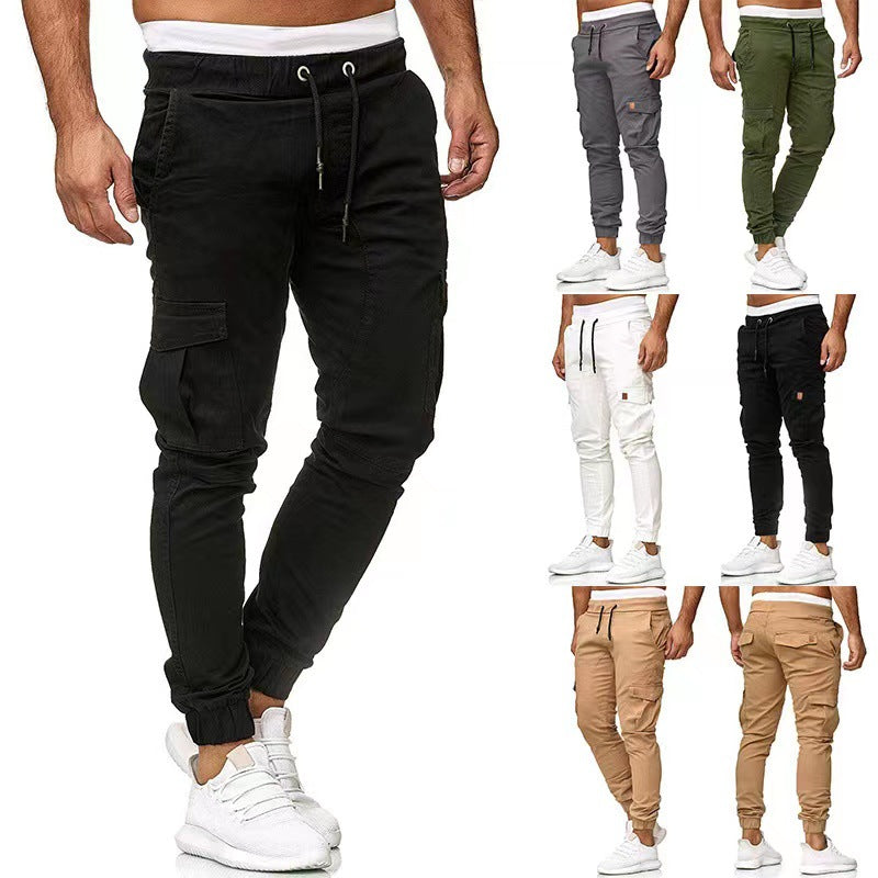 Herren nan taktische Cargo-Jogger mit Tunnelzug, elastischen Bündchen und Mehrfach-Taschen Drune