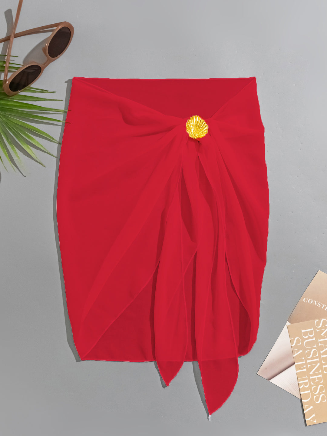 Damen Strandrock mit raffiniertem Knoten und dekorativer Muschelapplikation Drune