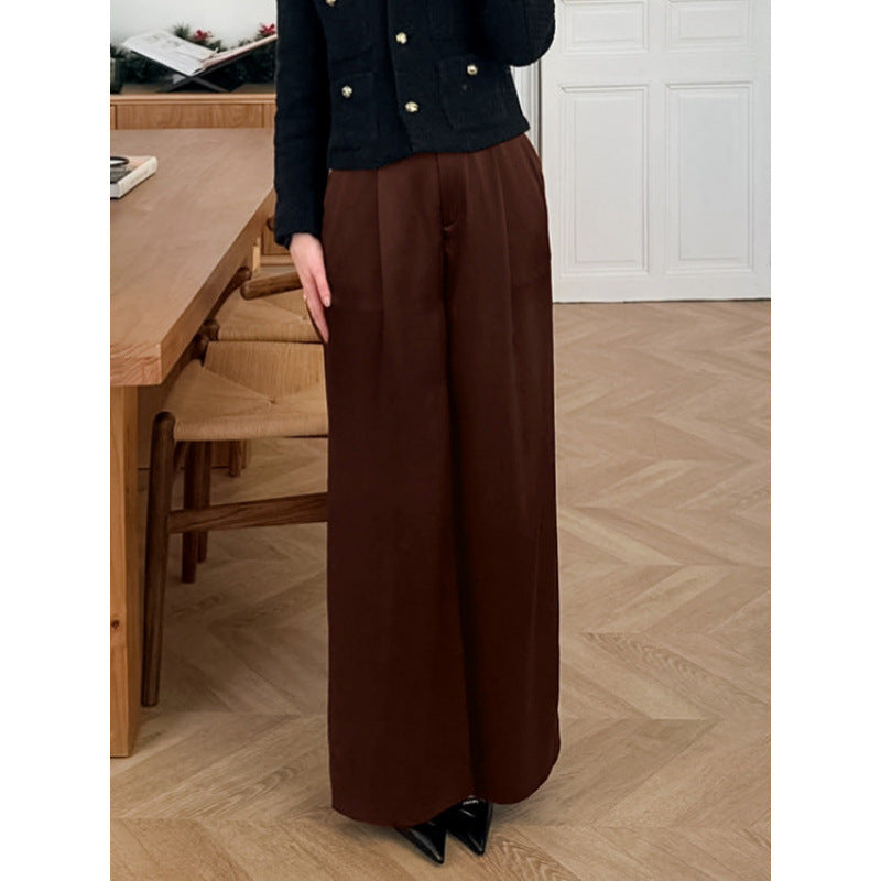 Damen Elegante weite Hose mit hohem Bund und komfortablem Schnitt Drune