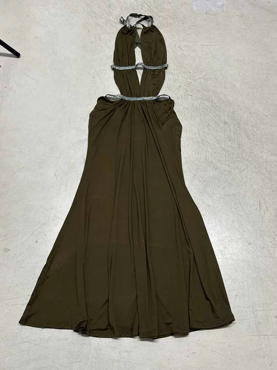 Damen Glamouröses Abendkleid mit raffinierten Cut-Outs und glitzernden Akzenten Drune