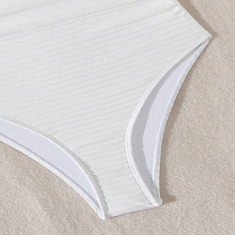 Damen Einteiler Badeanzug mit modischem Wickeldesign und aufregenden Cut-Out-Details Drune