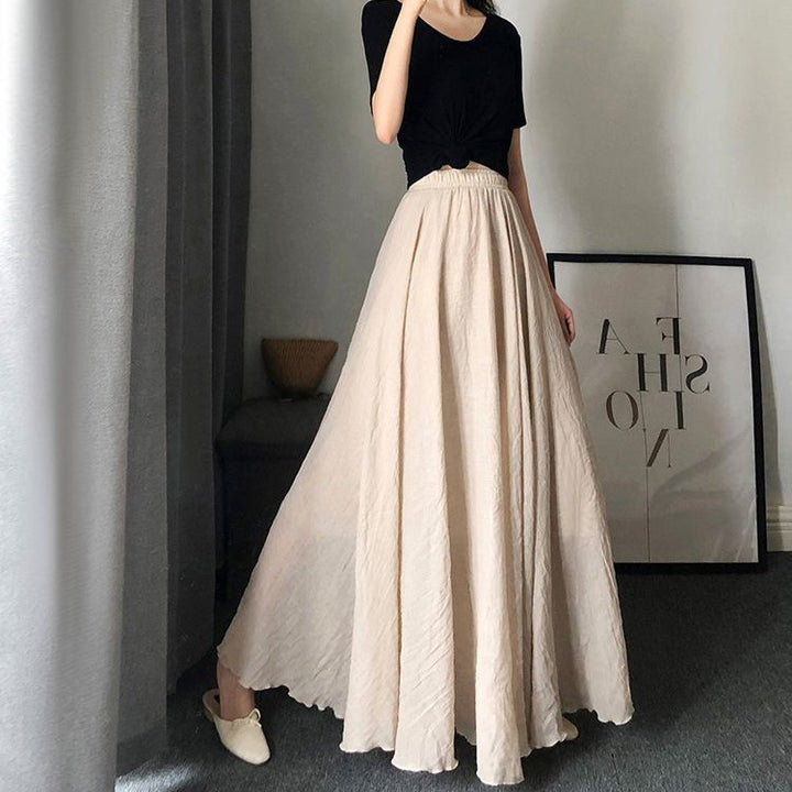 Damen Maxi-Rock mit elastischem Bund und weichem Stoff Drune