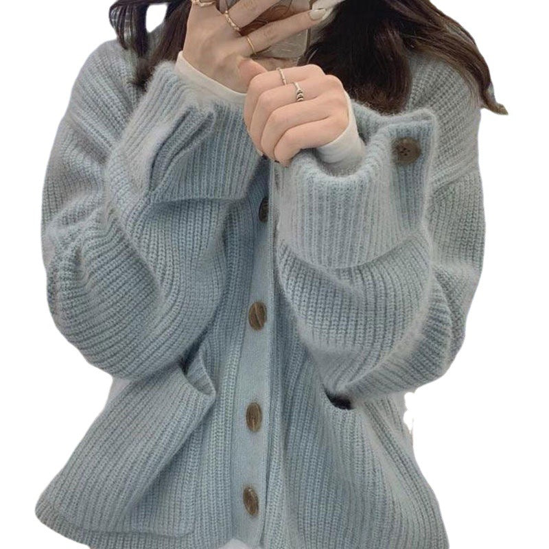 Damen Grobstrickcardigan mit Taschen Drune