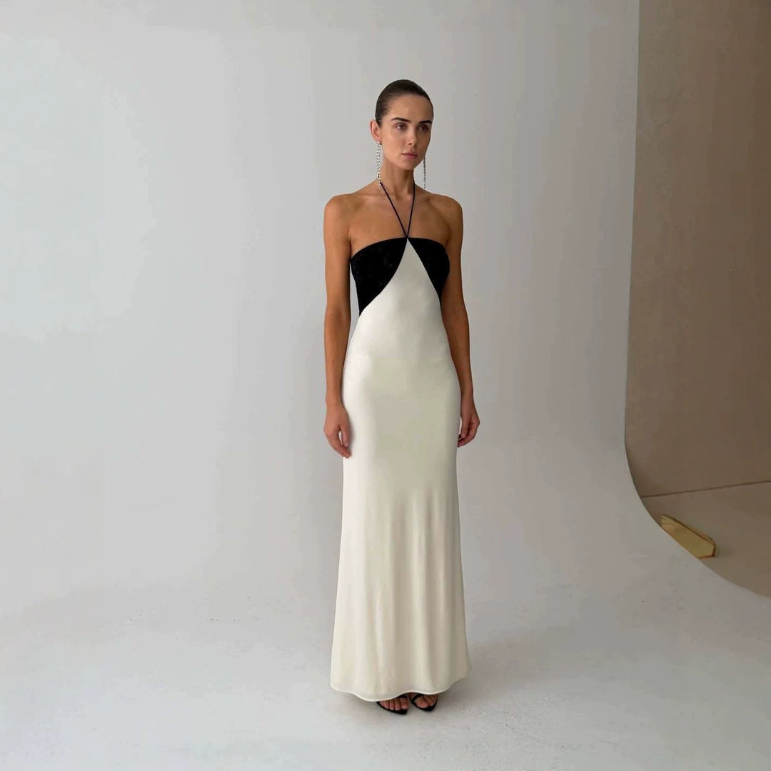 Damen Elegantes Abendkleid mit schimmerndem Oberteil und schmalem Schnitt Drune