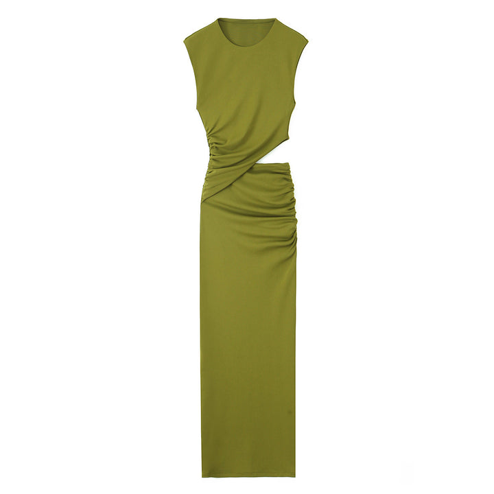 Damen Maxikleid mit elegantem Wickeldesign und raffinierten Raffungselementen Drune