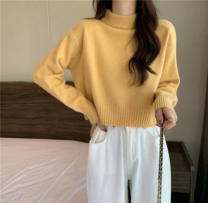 Damen Kuscheliger Rollkragenpullover mit lockerer Passform aus hochwertigem Strick Drune