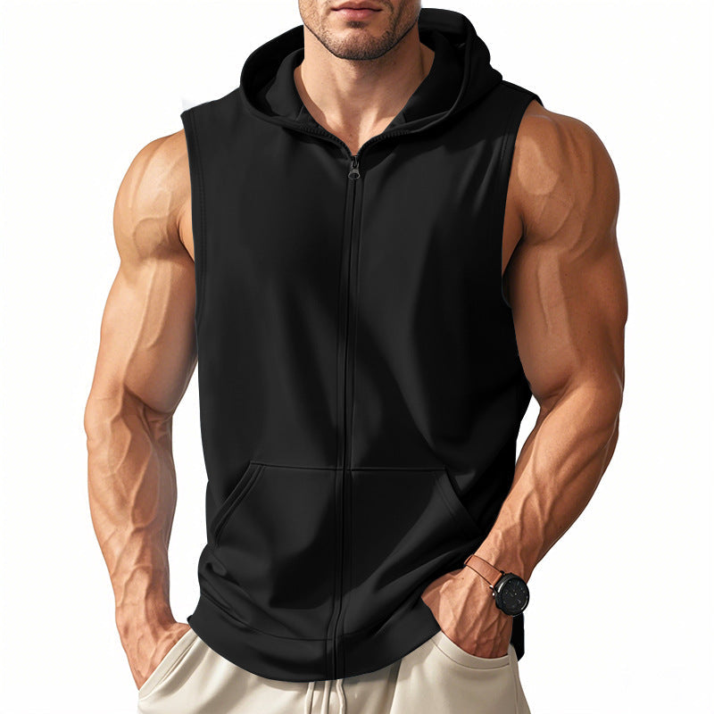 Herren ärmelloses Kapuzenshirt aus atmungsaktivem Material Drune