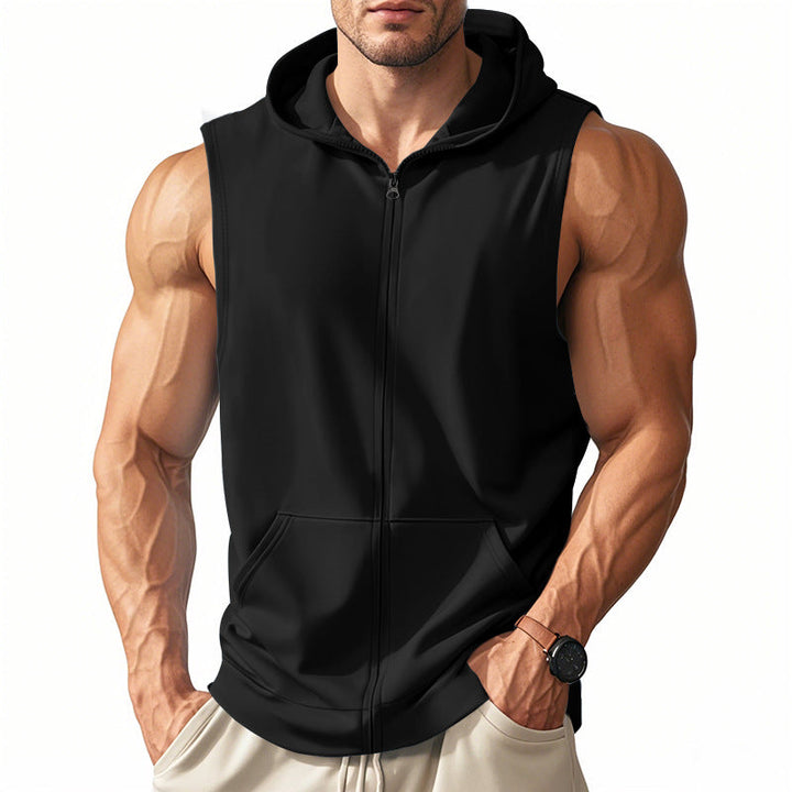 Herren ärmelloses Kapuzenshirt aus atmungsaktivem Material Drune