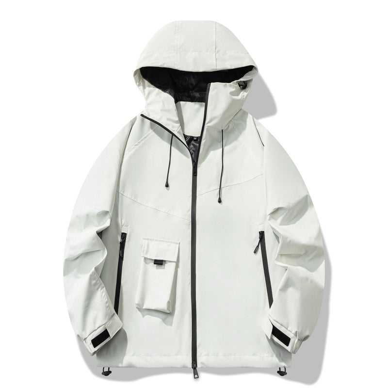 Herren technische Outdoor-Jacke mit wasserabweisendem Material und verstellbarem Kapuzendesign Drune