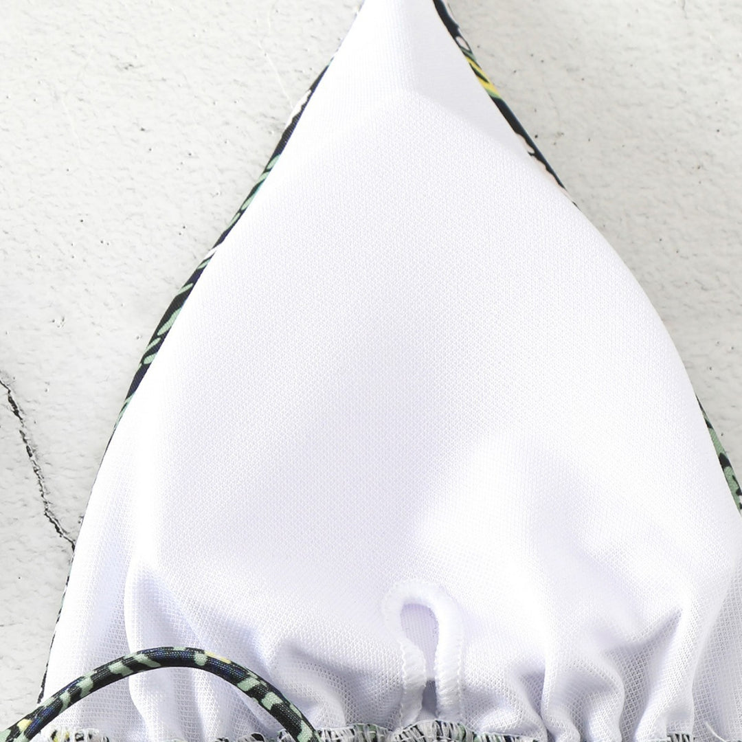 Damen Triangel-Bikini mit verspieltem Knoten-Design Drune