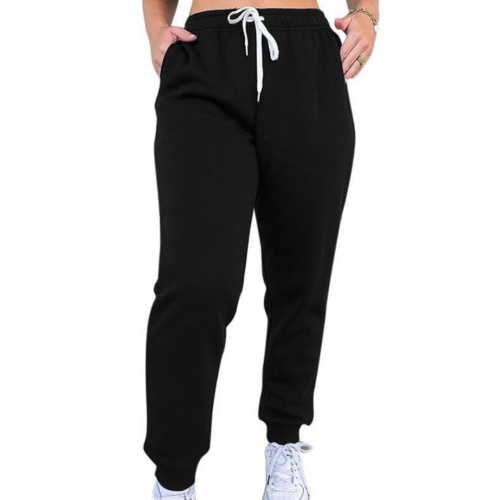 Damen nan taillenhohe tapered Jogginghose mit elastischem Komfortbund, verstellbarem Kordelzug und tiefen Eingrifftaschen Drune