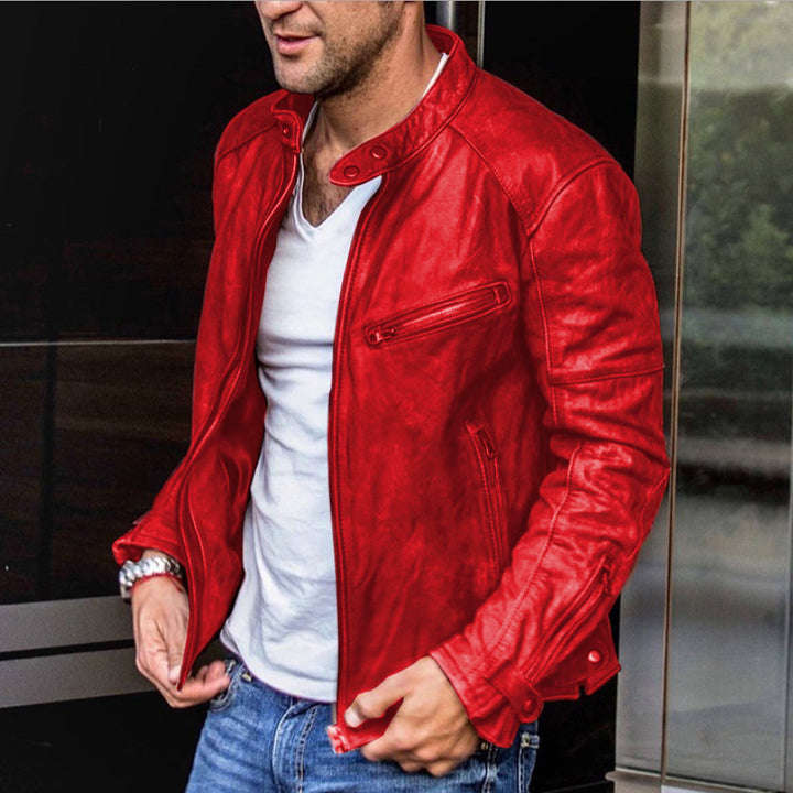 Drune | Klassische Wetterfeste Lederjacke Für Männer