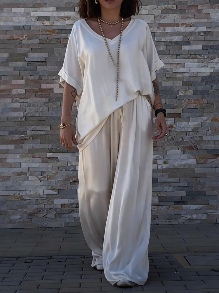 Damen Seidenähnliches Oversized-Set Drune