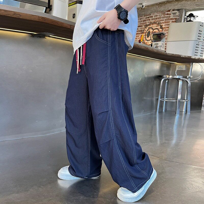 Damen weite und bequeme Denim-Hose mit praktischen Taschen Drune